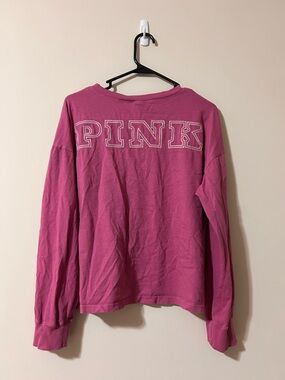 PINK Victoria's Secret Long Sleeve Logo Tee